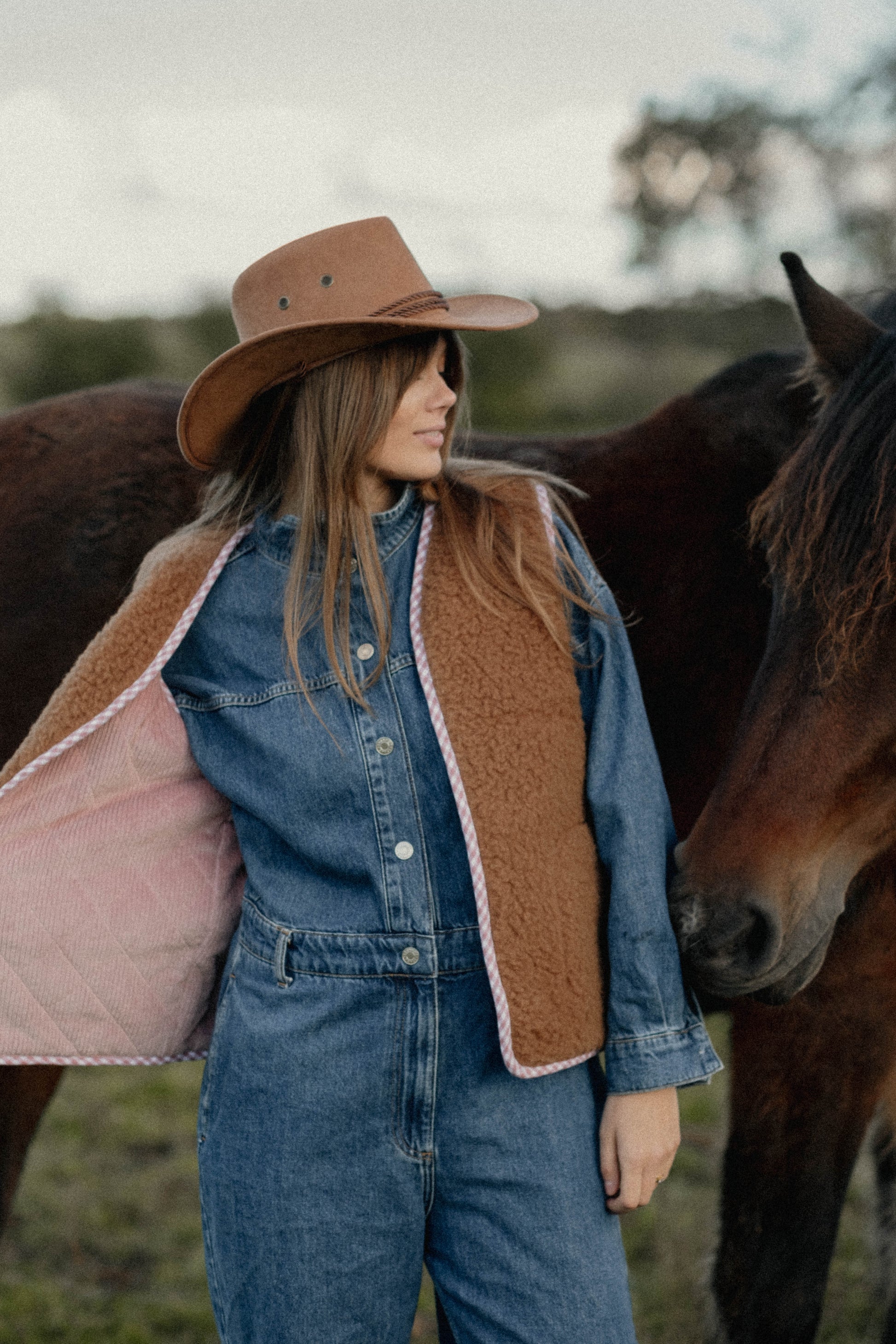 Dwustronna kamizelka RANCH róż