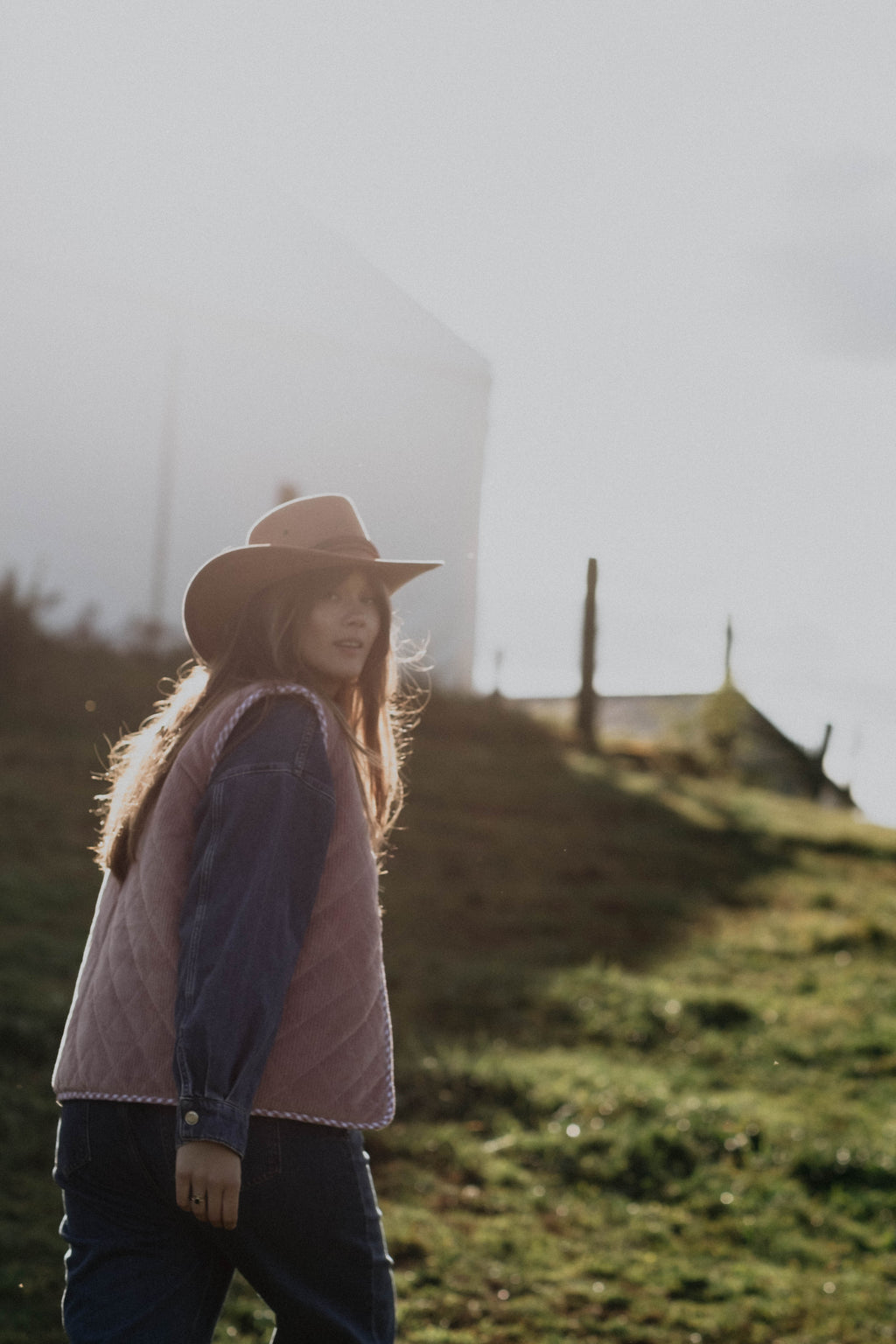 Dwustronna kamizelka RANCH róż