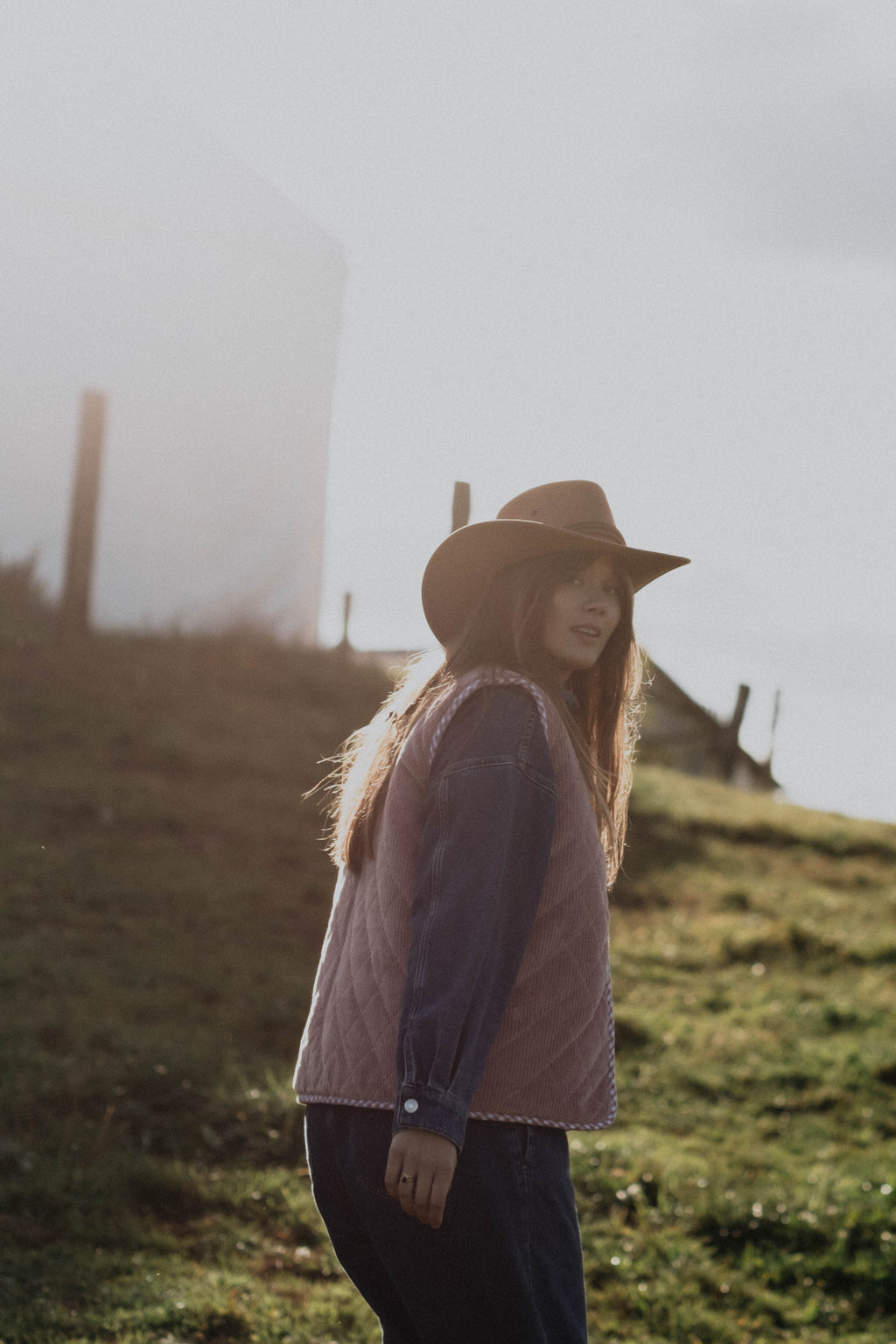 Dwustronna kamizelka RANCH róż